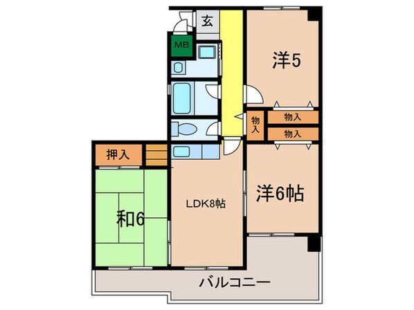 芦屋パティオの物件間取画像